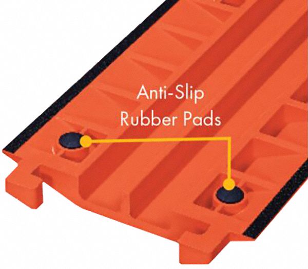 Anti-Slip Rubber Pad 3/8ft L 2-3/4 W Blk