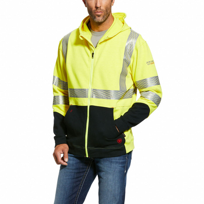 FR Hi-Vis Full Zip Hoodie Men s 3XL