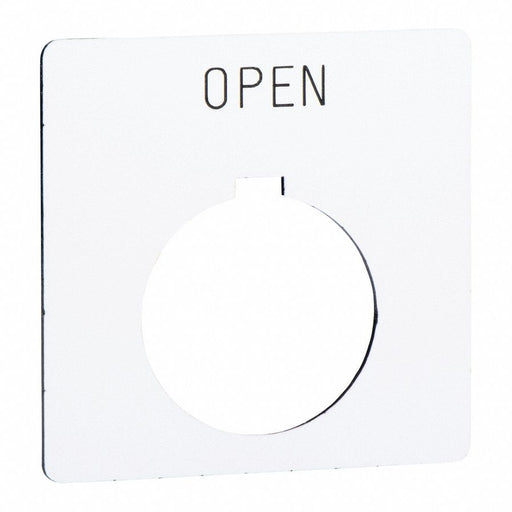 Legend Plate Open Black/White Square