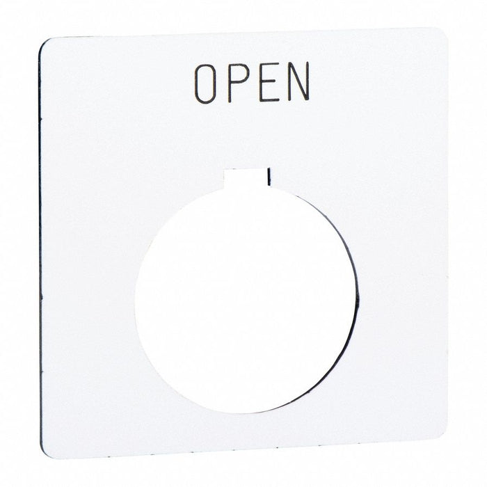 Legend Plate Open Black/White Square