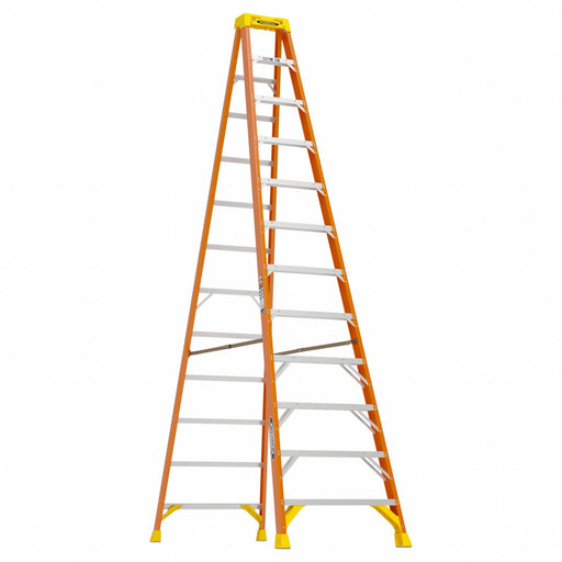 Stepladder Fiberglass 12 ft H 300 lb Cap
