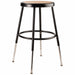 Round Stool Adjustable Legs Black 18 H