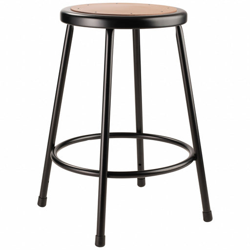 Round Stool Welded Tube Leg Black 24 H