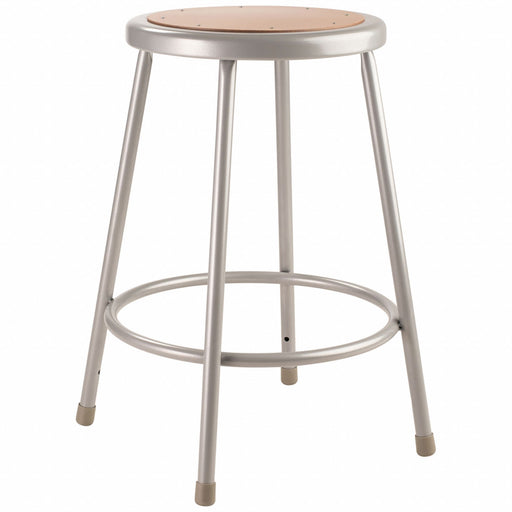Round Stool Welded Tube Leg Gray 24 H