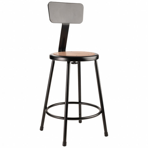 Round Stool Welded Tube Leg Black 37 H
