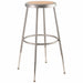 Round Stool Adjustable Legs Gray 25 H