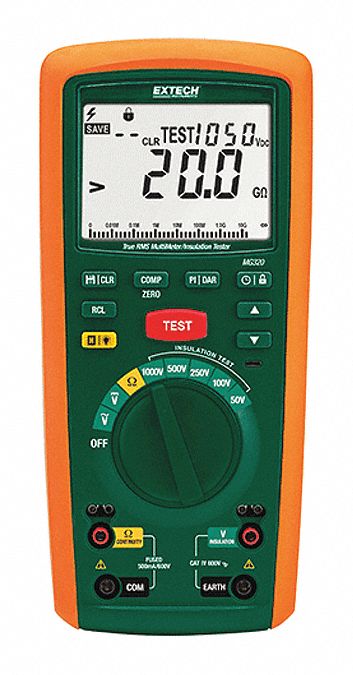 Insulation Tester 500 to 5000V DC LCD