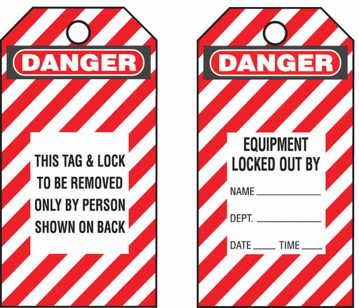 Tag Danger This Tag . Rd/bl/wh PK5