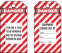 Tag Danger This Tag . Rd/bl/wh PK5
