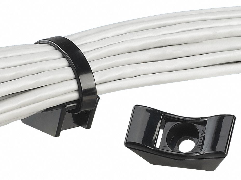 Cable Tie Mount Heavy Duty Blk PK25