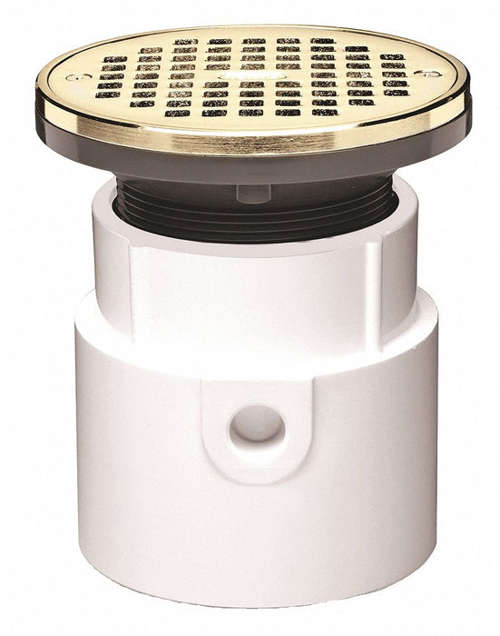 Adj PVC Drain 3 or 4 w/Ring Strn