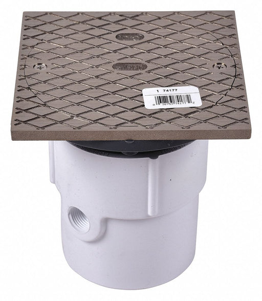 Adj PVC Cleanout 3 or 4 w/Nl Cv Sq