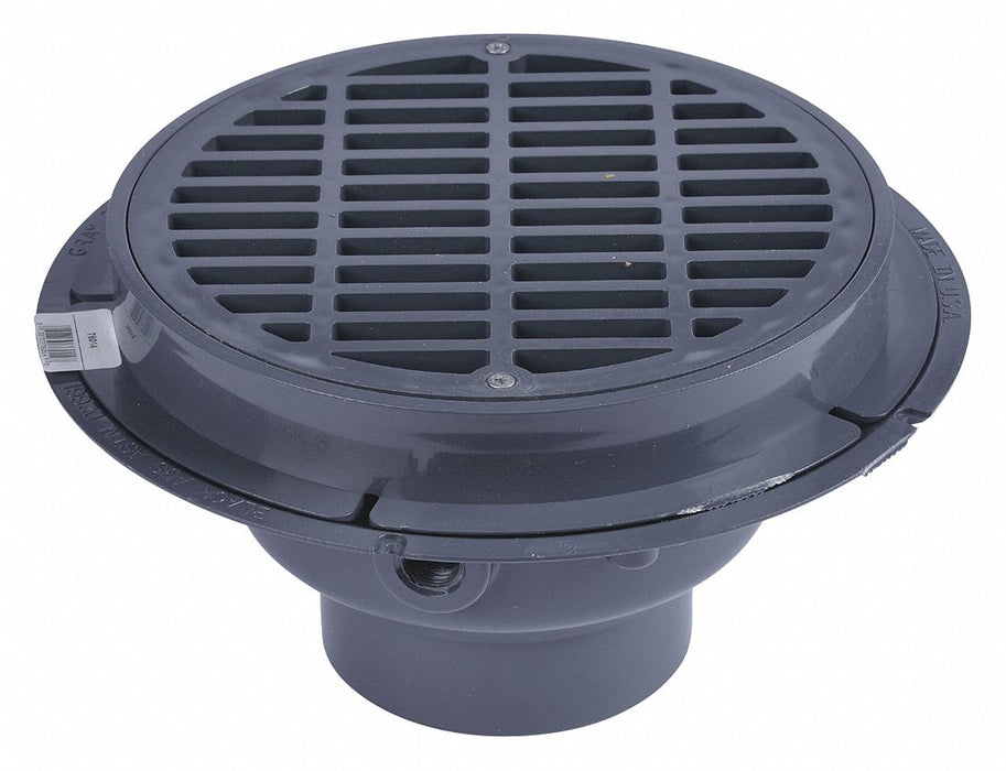 PVC Com Drain 4 w/Pl Grate Bucket