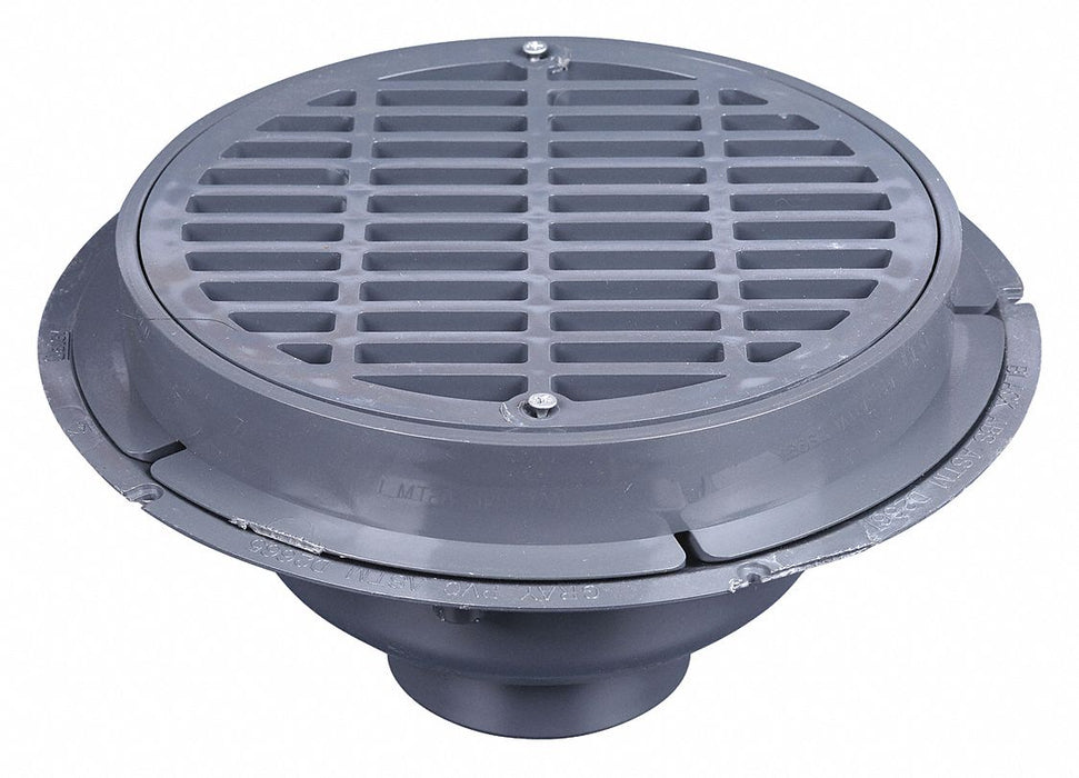 PVC Com Drain 6 w/Pl Grate Bucket