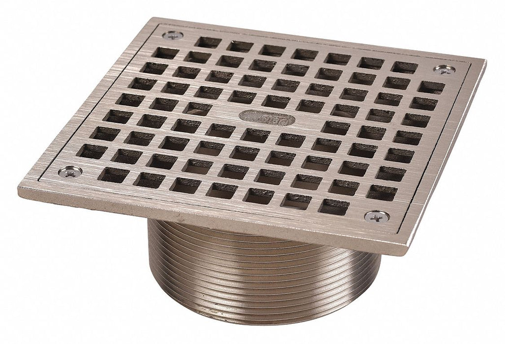Cast Nickel Square 6 w/Sq Strainer