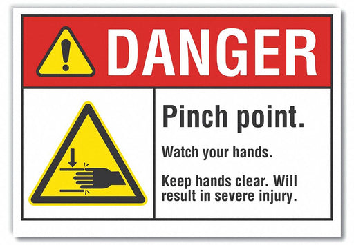 Danger Sign 10in x 14in Non-PVC Polymer