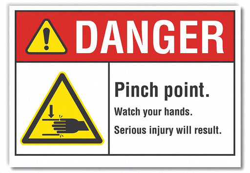 Danger Sign 10in x 14in Non-PVC Polymer