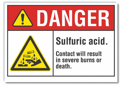 Danger Sign 7 in x 10 in Non-PVC Polymer