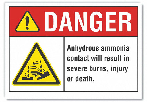 Danger Sign 10in x 14in Non-PVC Polymer