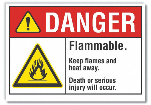 Danger Sign 7 inx10 in Non-PVC Polymer