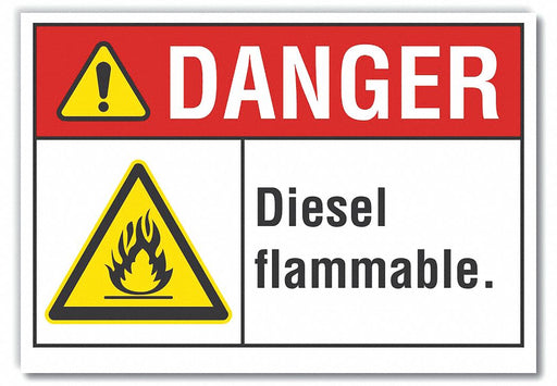 Danger Sign 7 inx10 in Non-PVC Polymer