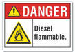 Diesel Danger Rflctv Label 10inx14in