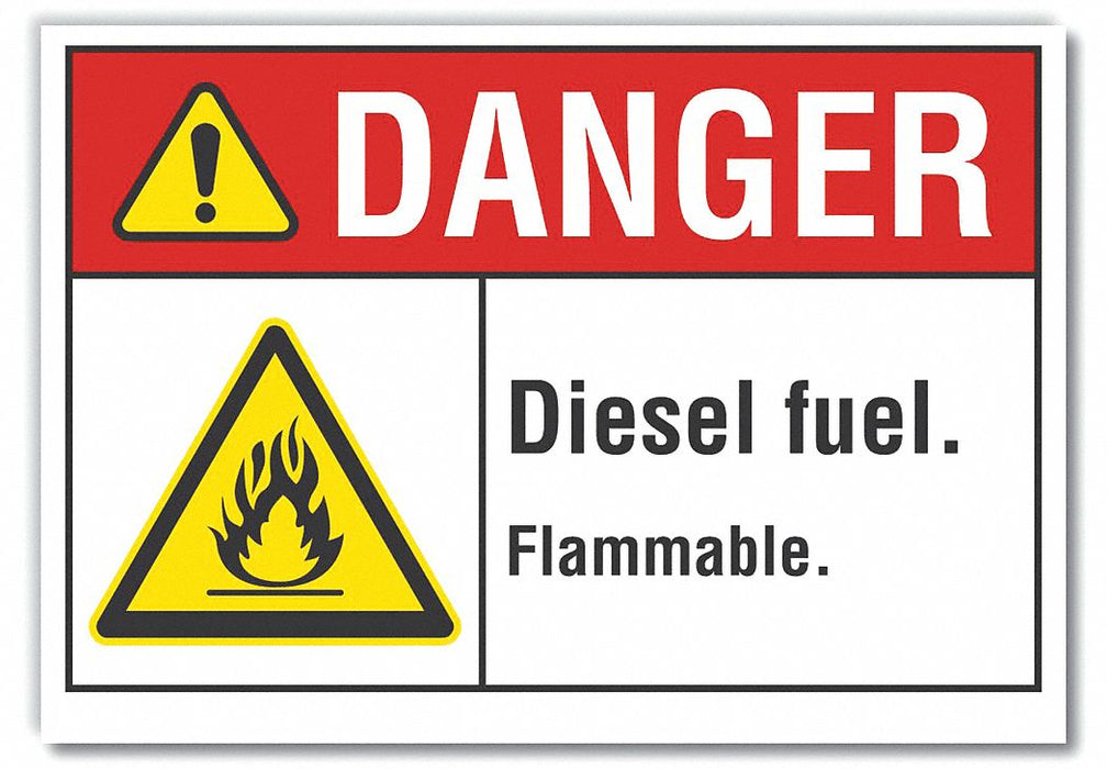 Danger Sign 7 inx10 in Non-PVC Polymer
