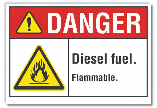Danger Sign 7 inx10 in Non-PVC Polymer