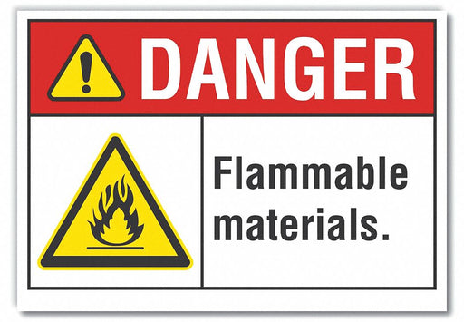Danger Sign 7 inx10 in Non-PVC Polymer
