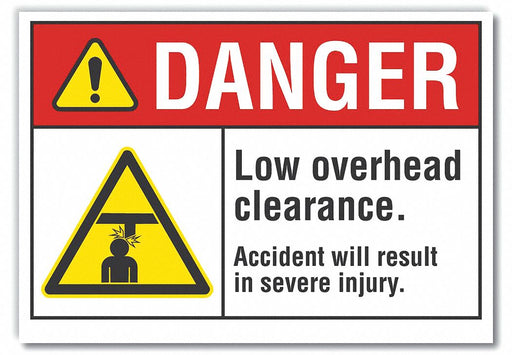 Danger Sign 7 inx10 in Non-PVC Polymer