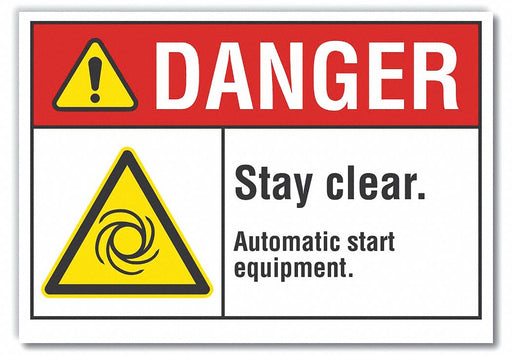 Danger Sign 7 in x 10 in Non-PVC Polymer