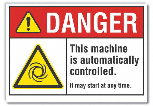 Danger Sign 7 inx10 in Non-PVC Polymer