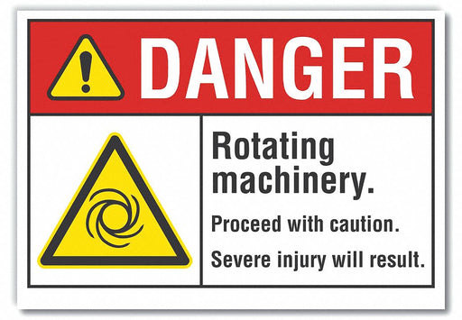 Danger Sign 7 inx10 in Non-PVC Polymer