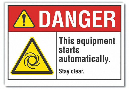 Danger Sign 10inx14in Non-PVC Polymer