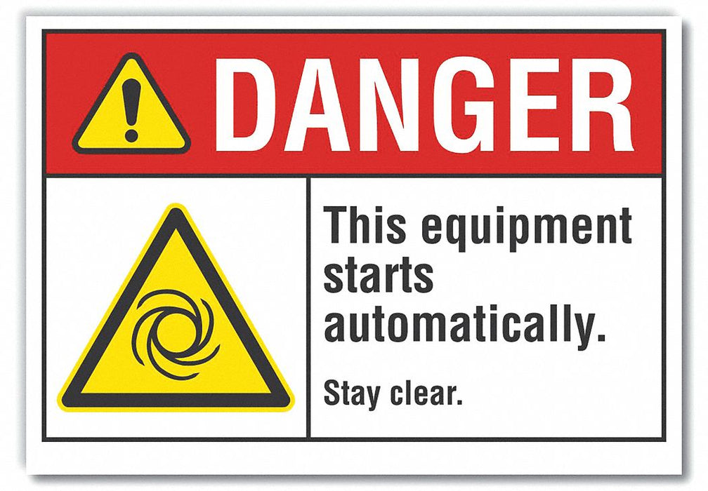 Mach Operation Danger RflctvLbl 7x10in