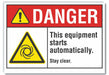 Mach Operation Danger RflctvLbl 7x10in