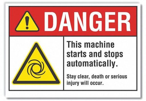 Danger Sign 10in x 14in Non-PVC Polymer