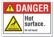 Danger Sign 10in x 14in Non-PVC Polymer