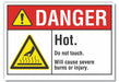 Danger Sign 7 inx10 in Non-PVC Polymer