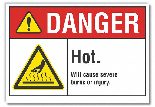 Danger Sign 7 in x 10 in Non-PVC Polymer