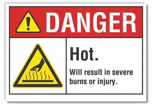 Danger Sign 7 in x 10 in Non-PVC Polymer