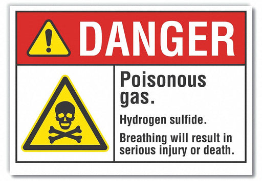 Danger Sign 7 in x 10 in Non-PVC Polymer