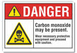 Carbon Monoxide Danger Lbl 10x14in