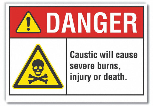 Danger Sign 10in x 14in Non-PVC Polymer