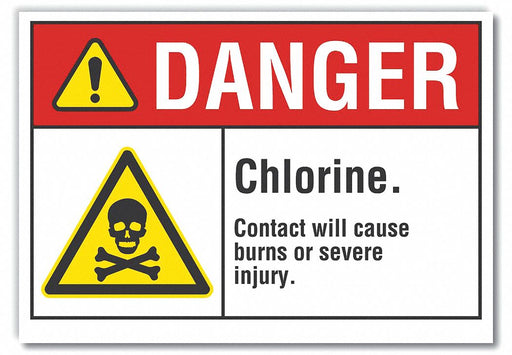 Danger Sign 7 in x 10 in Non-PVC Polymer