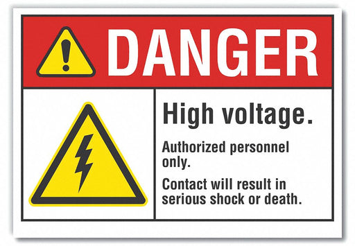 Danger Sign 7 inx10 in Non-PVC Polymer