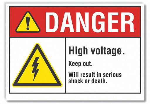 Danger Sign 7 inx10 in Non-PVC Polymer