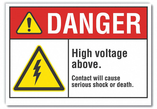Danger Sign 10in x 14in Non-PVC Polymer