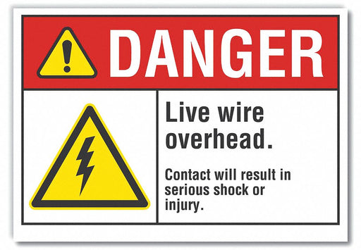 Danger Sign 7 inx10 in Non-PVC Polymer