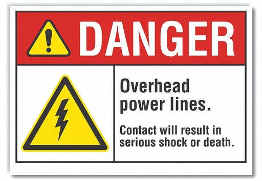 Danger Sign 7 inx10 in Non-PVC Polymer
